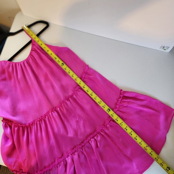TRINA TURK Havsa Mini Tiered Dress Hot Pink Salamander New NWT Size Small Summer - Picture 9 of 12